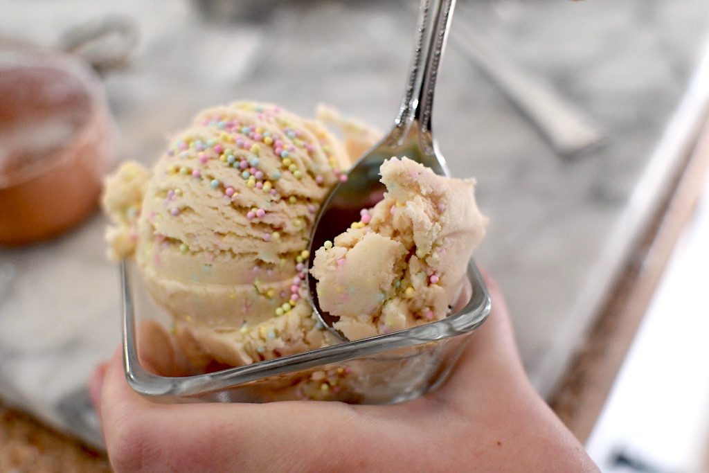 edible sugar cookie dough with sprinkles 