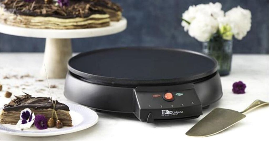 black Elite crepe maker on table