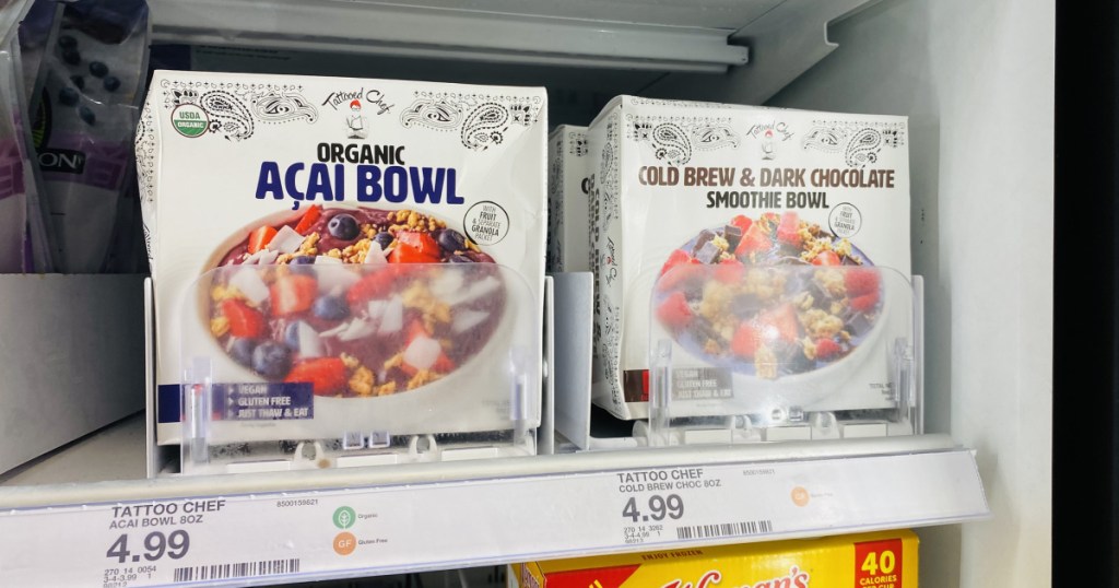 frozen smoothie bowl on shelf at target