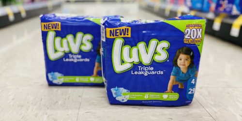 FOUR Luvs Jumbo Pack Diapers Only $13.50 After Cash Back at Dollar General | Today, 2/27 Only!