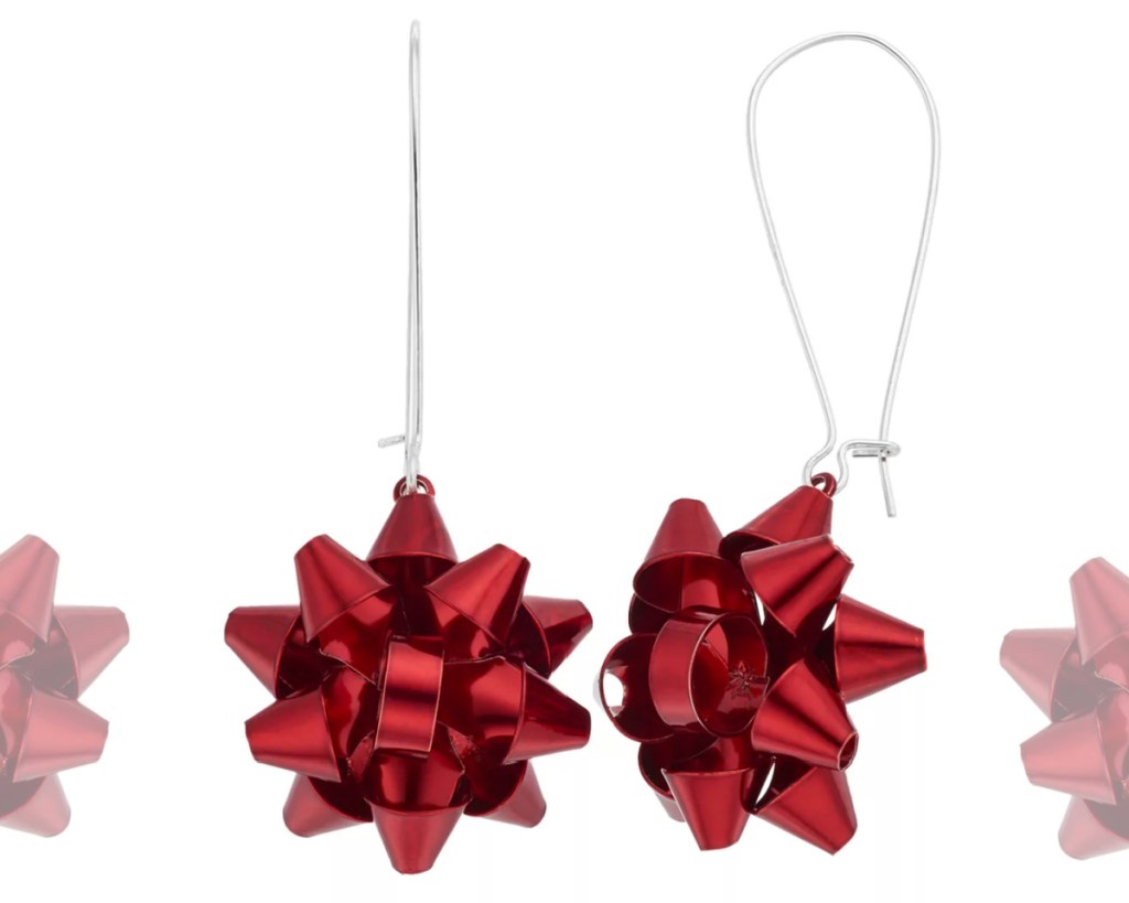 red bow earrings at kohls