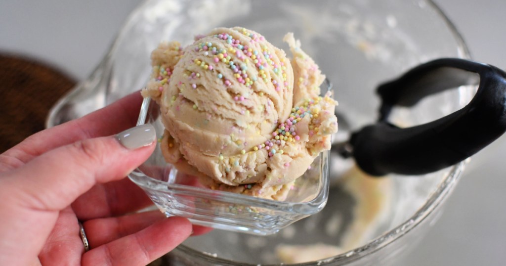 scoop of edible sugar cookie dough 