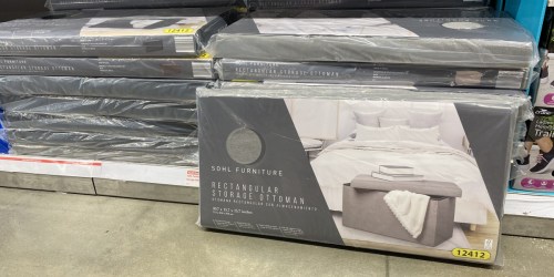 Foldable Storage Ottoman w/ Lid Just $19.99 at ALDI