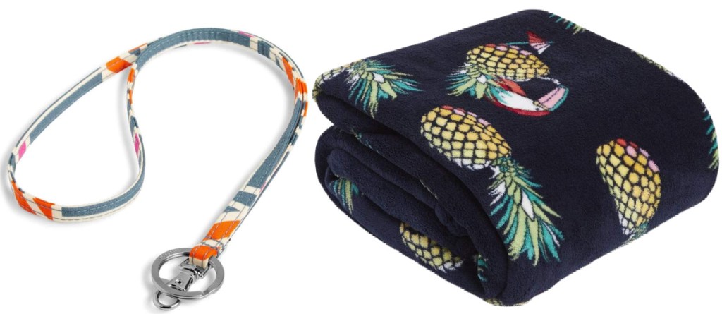 vera bradley lanyard and throw