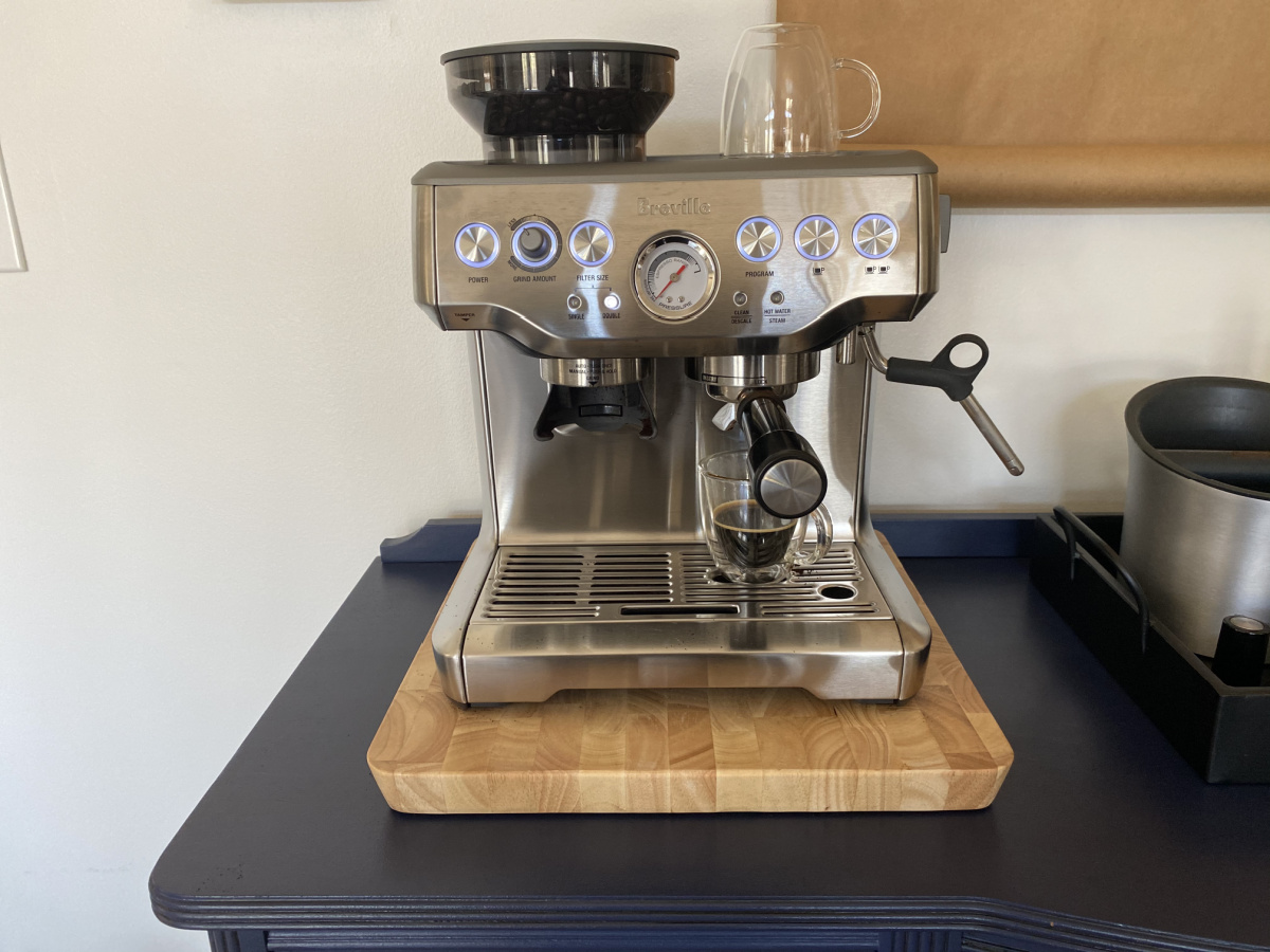 Espresso machine on counter top