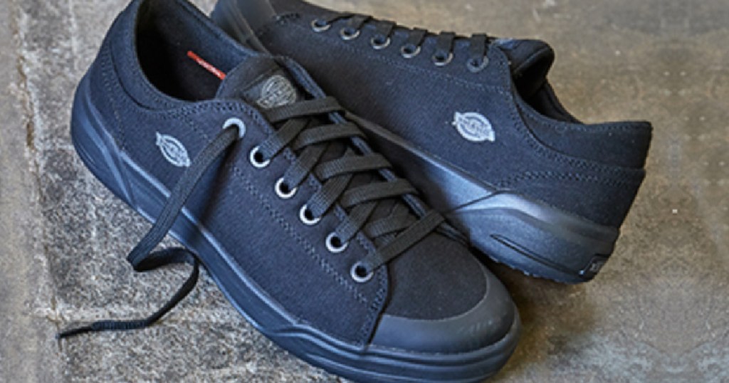 black canvas dickies work shoes