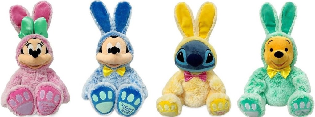 row of Disney Easter Plush