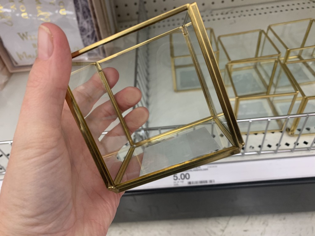 Gold Frame Glass Holder