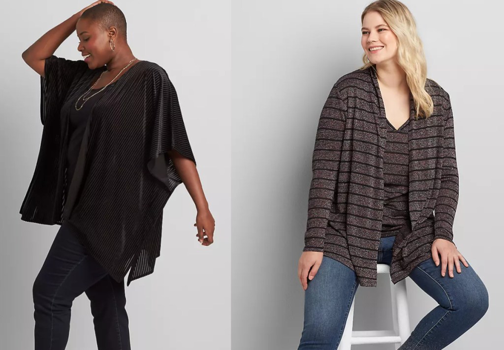 2 women wearing lane bryant apparel