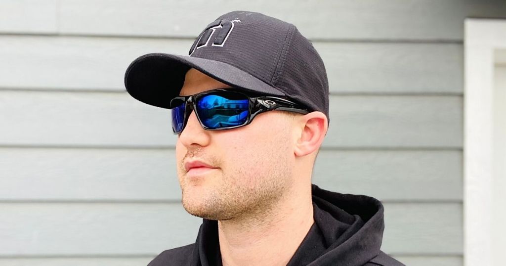 man wearing Oakley sunglasses