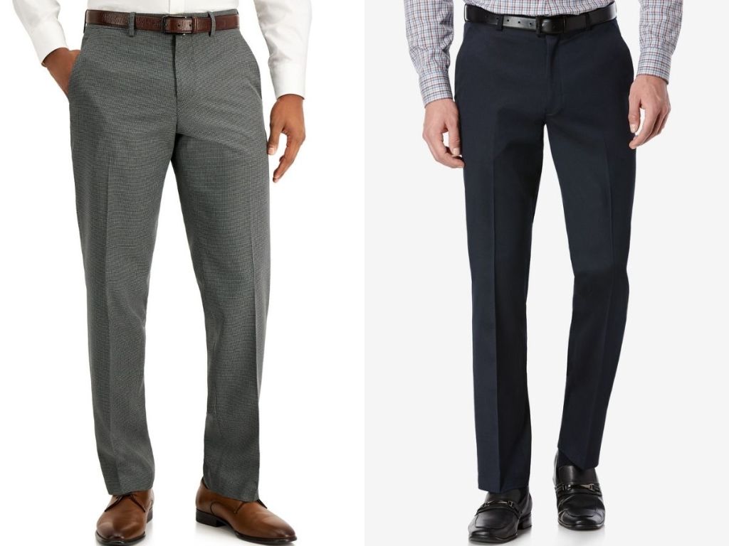 two men wearing Perry Ellis Dress Pants