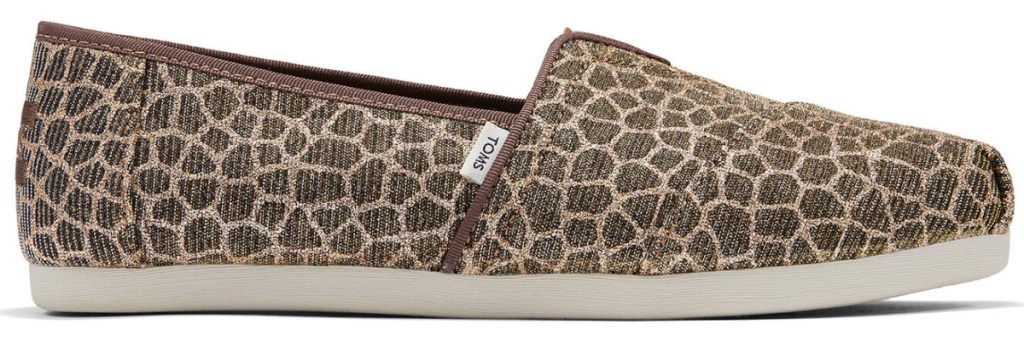 TOMS Bronze Glitter Animal Print CloudBound Alpargata