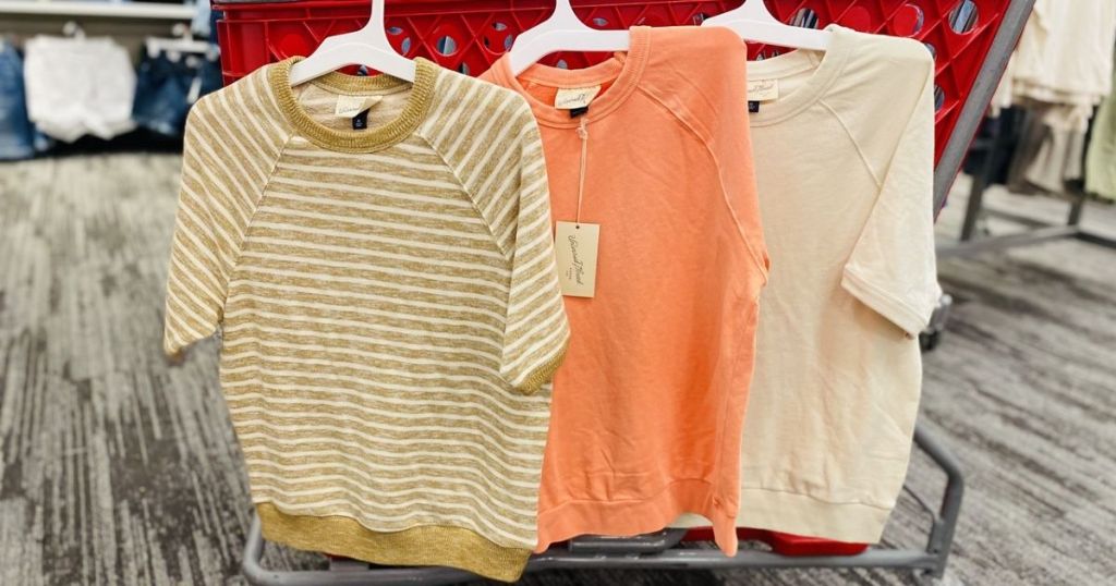 3 Target Universal Thread SS Sweatshirt on Target cart