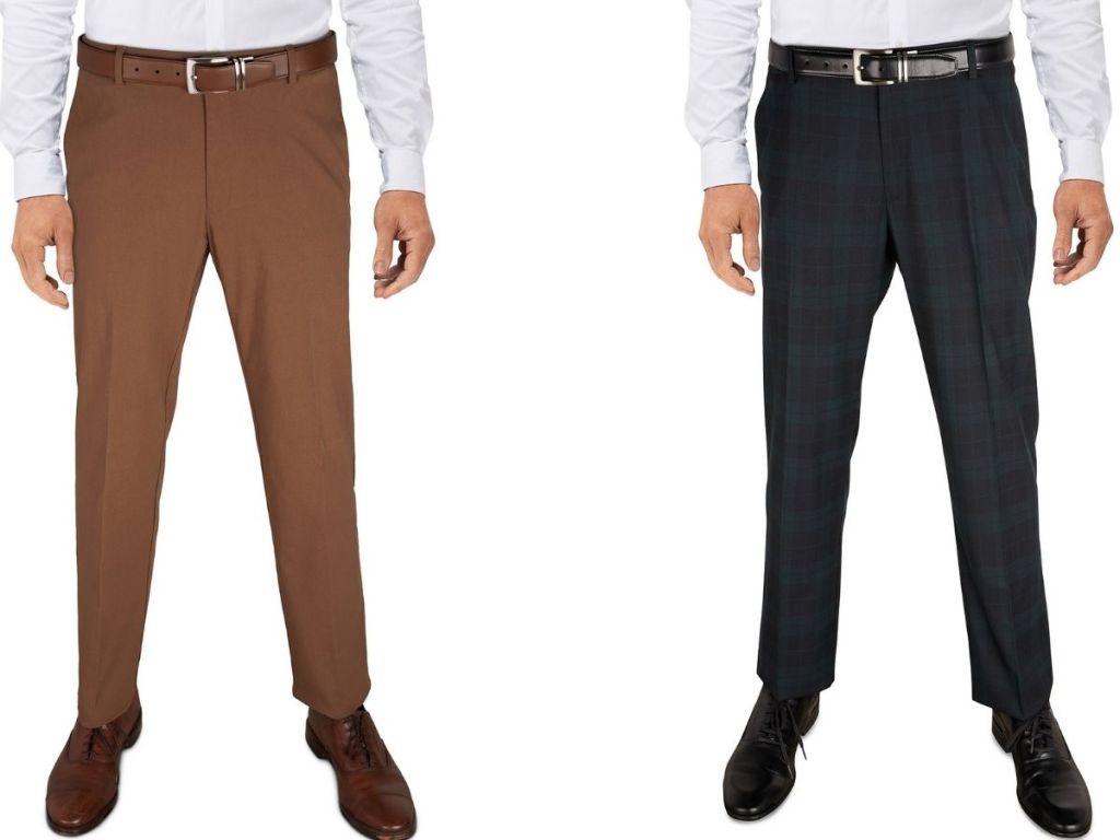 two men wearing Tommy Hilfiger Dress Pants