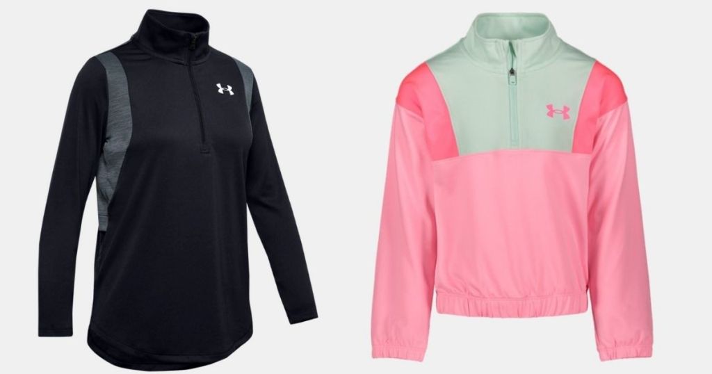 two Under Armour Girls Sweatshirts