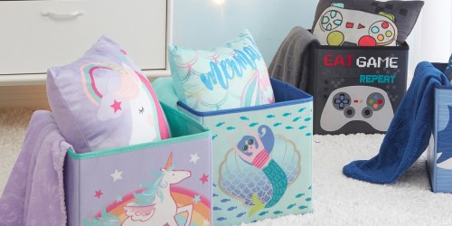 Kids 3-Piece Storage Cube, Blanket, AND Pillow Set Only $14.88 on Walmart.online | Perfect for Easter