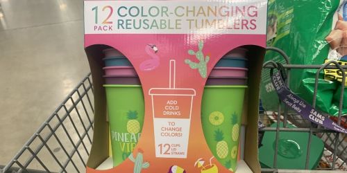 Zak Color-Changing Tumblers w/ Lids & Straws 12-Pack Only $14.98 for Sam’s Club Members