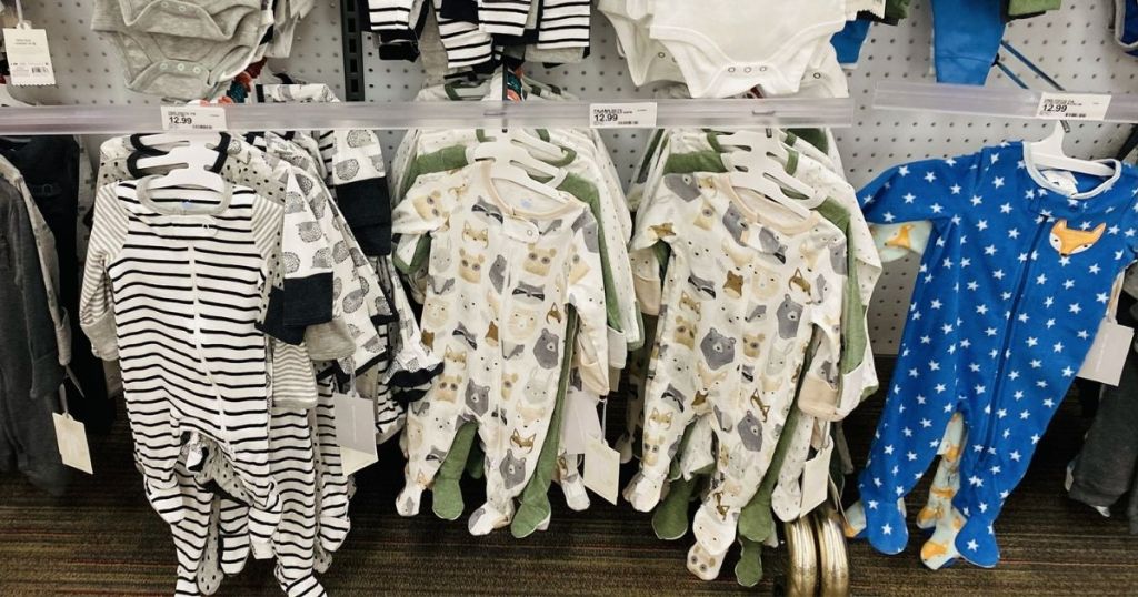 baby sleepers on rack