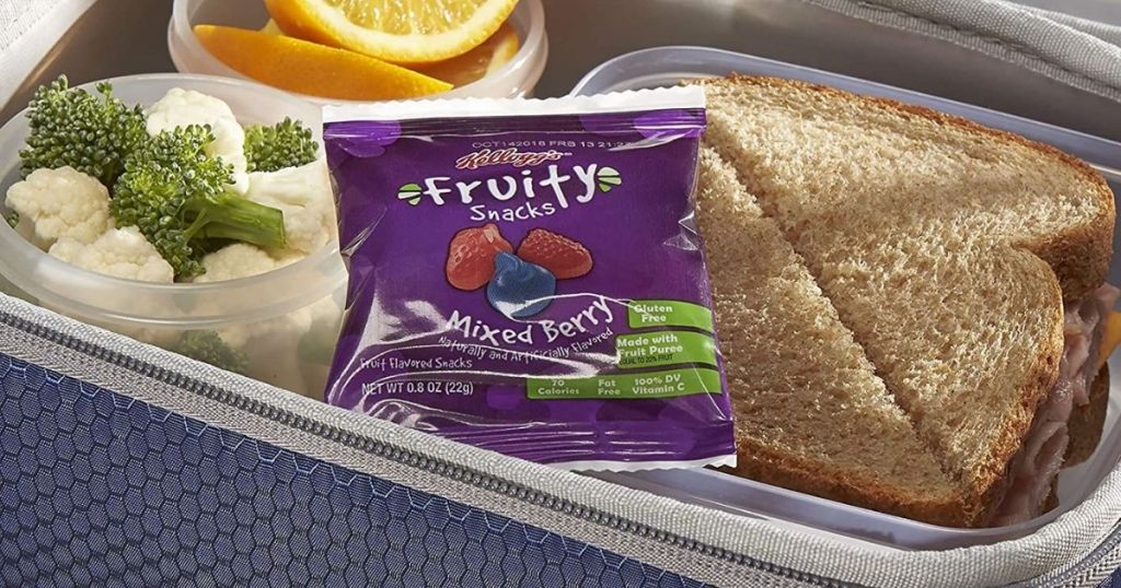 Kellogg's fruity snacks in lunch box