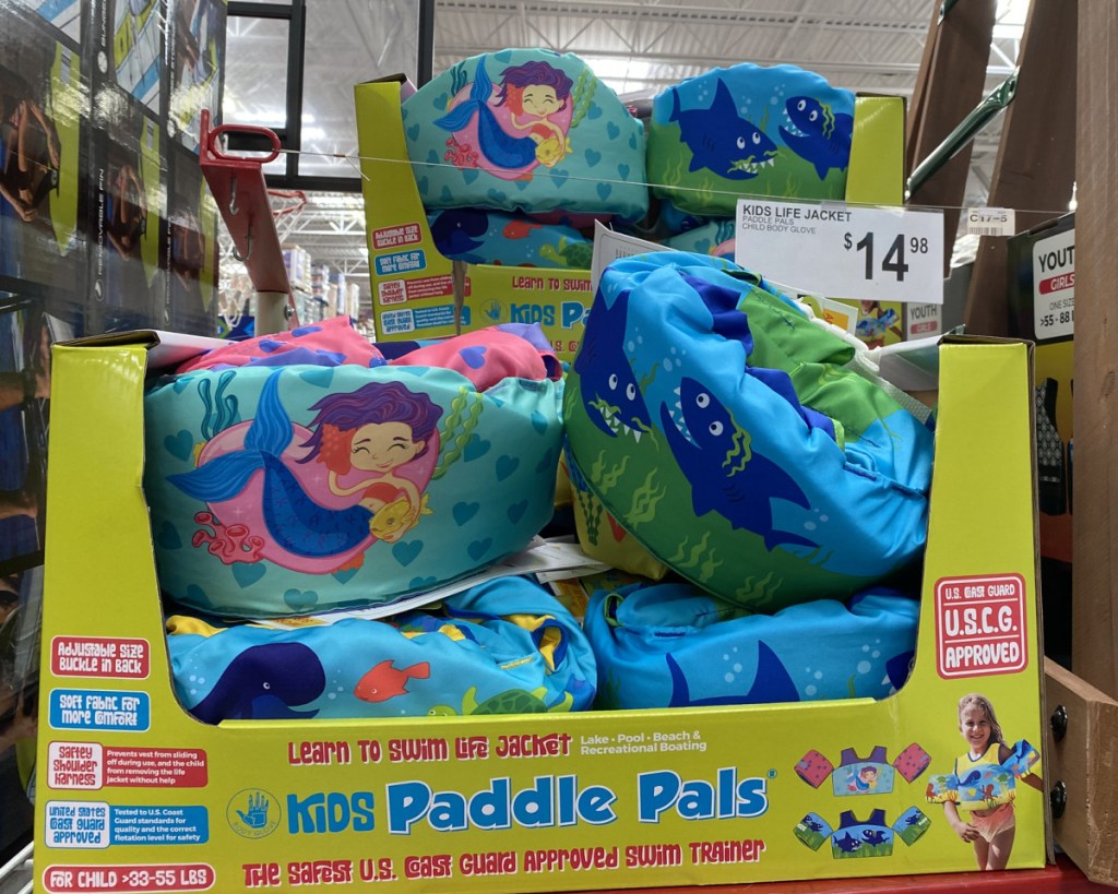 paddle pals life vest in store at sams club