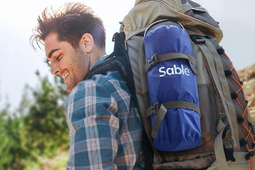 sable sleeping mat in backpack