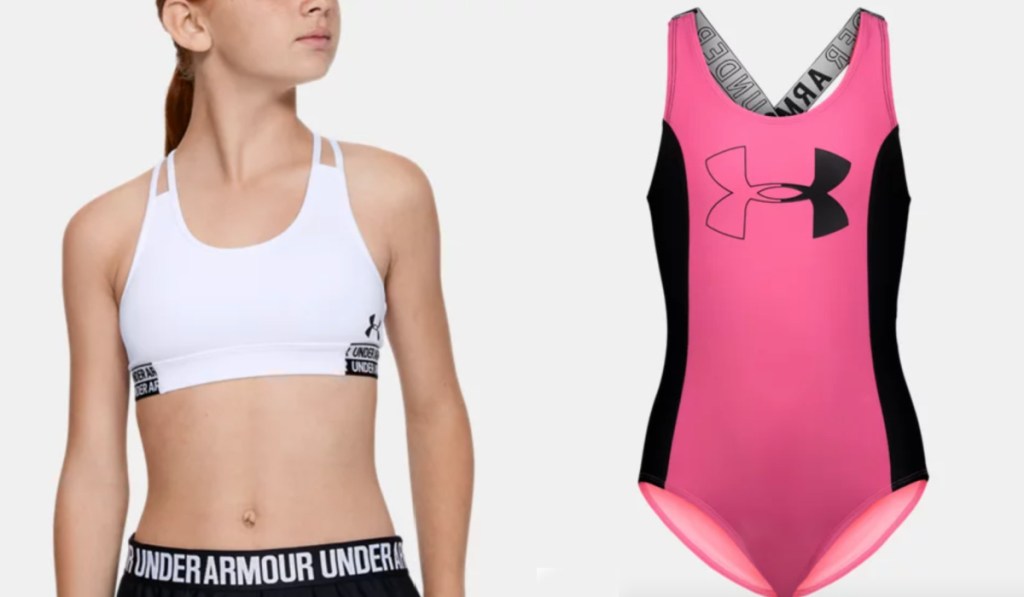 under armour sports bra and swim 