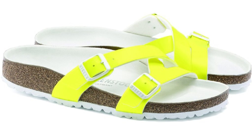 neon yellow sandals