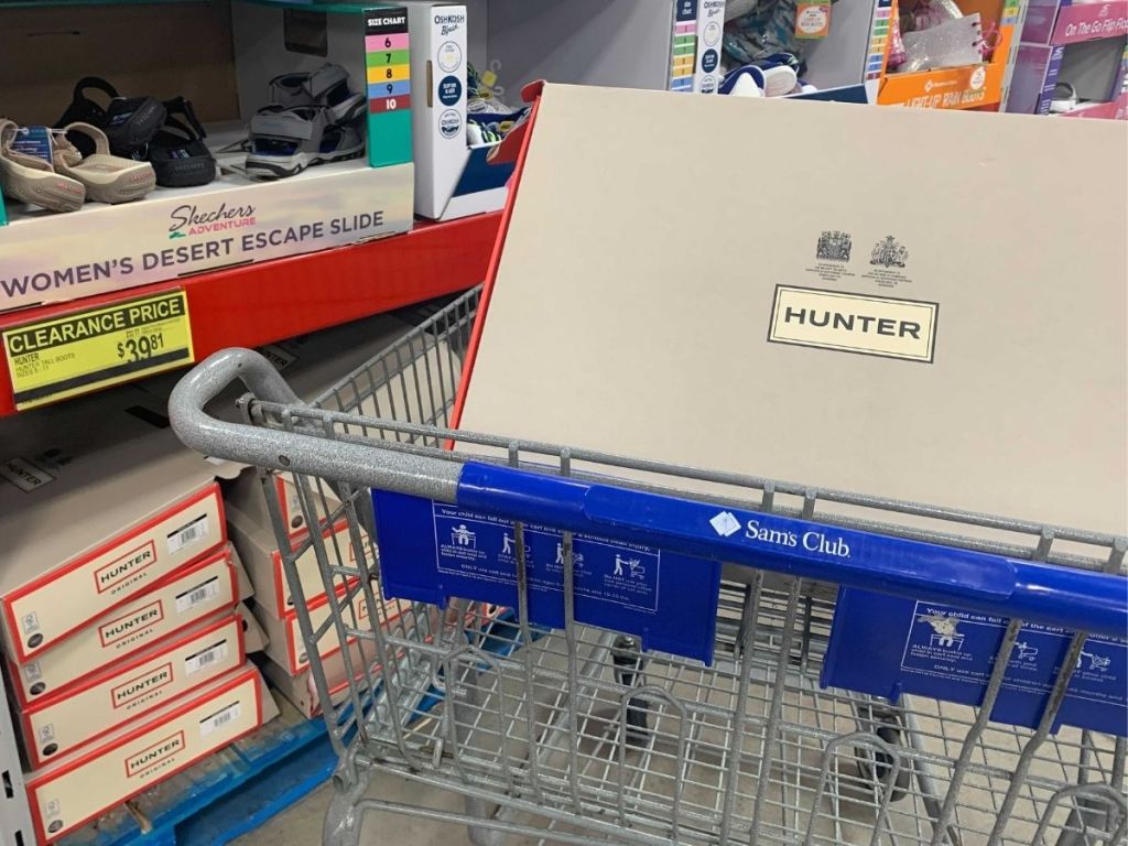 Hunter Tall Boots in Sam's Club Shopping Cart