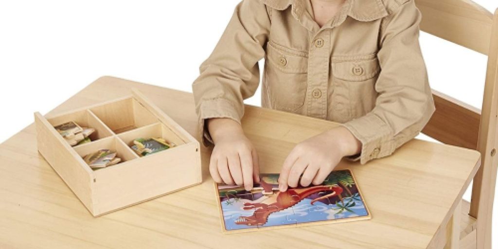 Melissa & Doug Dinosaur Wooden Jigsaw Puzzles Only $6 on Amazon (Regularly $13)