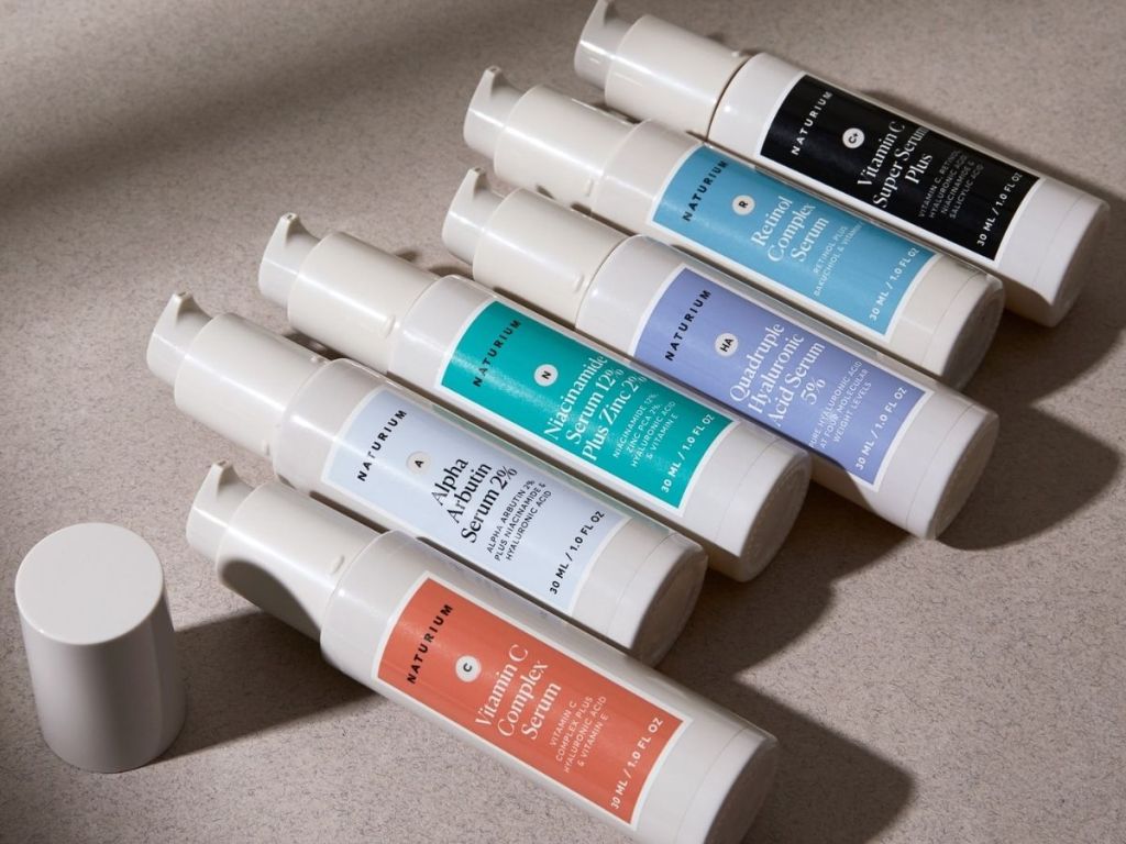 naturium products laying on a countertop
