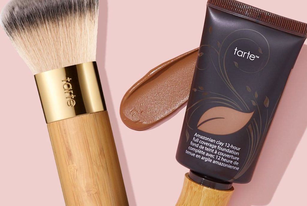 Tarte Amazonian Clay Foundation and brush