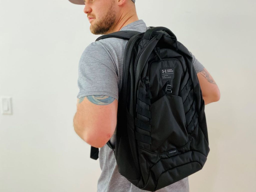 man wearing a backpack