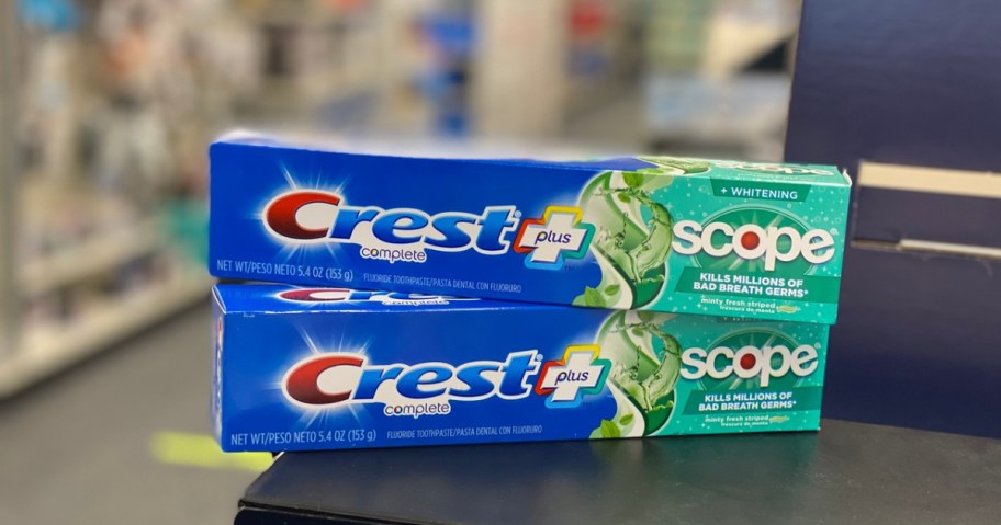 2 packs of crest plus scope