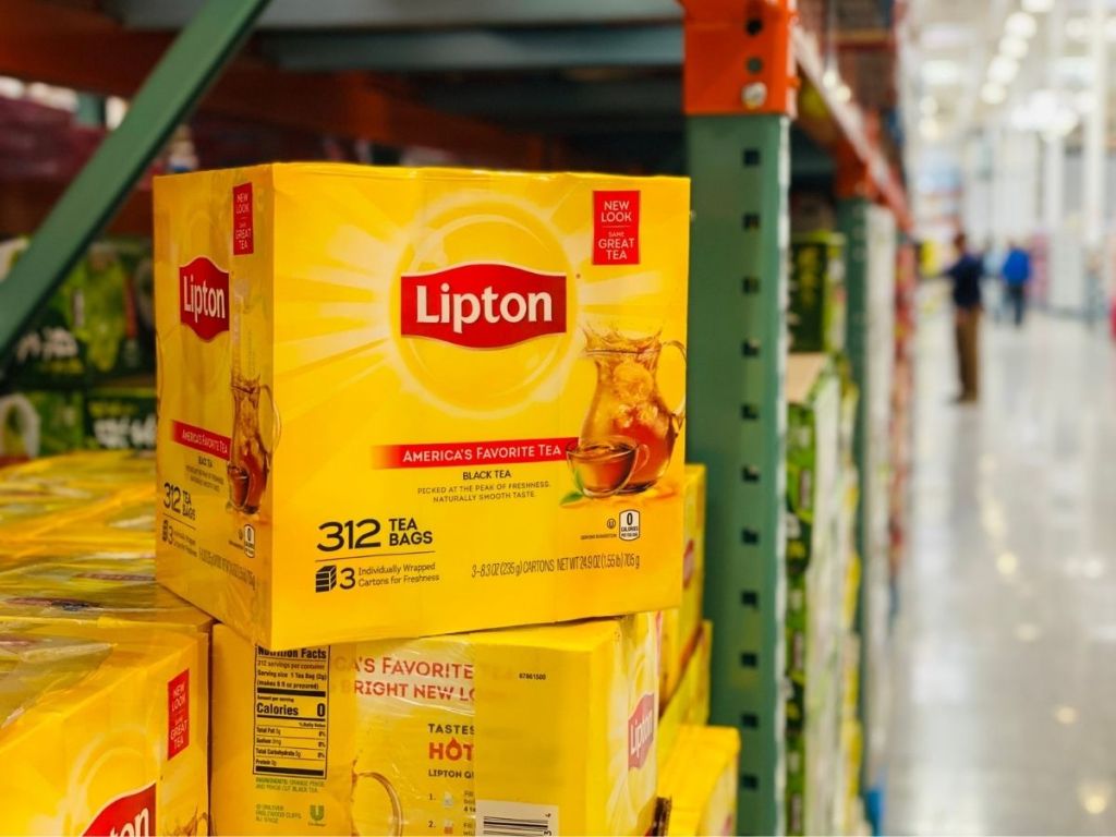 Lipton 312 Tea Bags on display in Costco