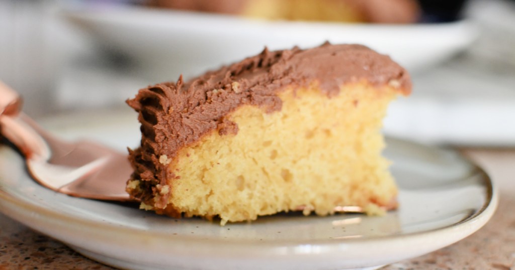 slice of air fryer cake