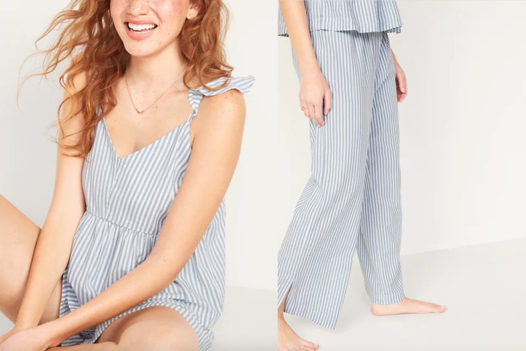 old navy striped pajamas