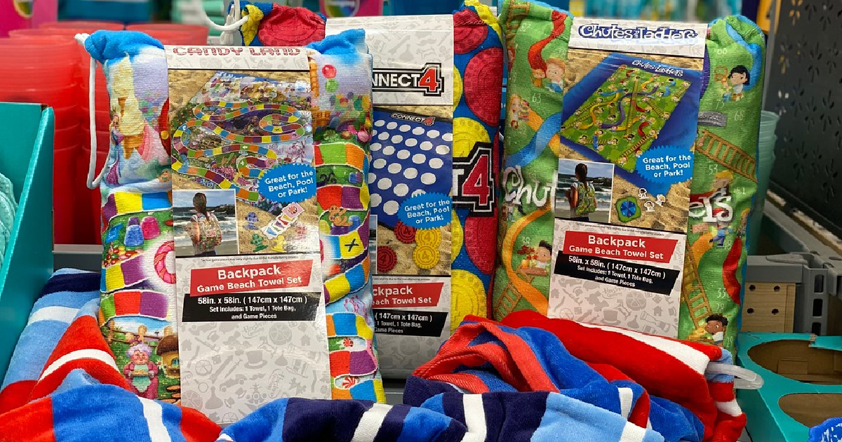 backpack blanket game sets on display