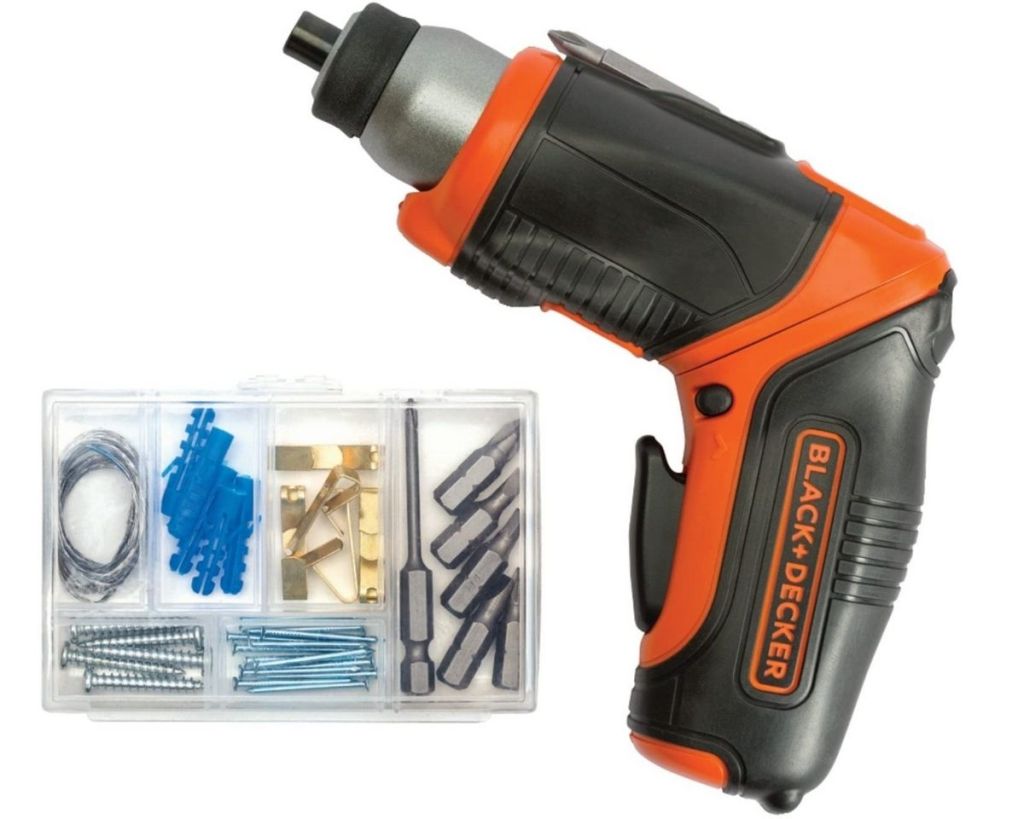 Black+Decker 4V MAX Cordless Screwdriver with accessories