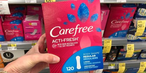 Carefree 120-Count Liners Only $1.69 Each on Walgreens.online (Regularly $5.59)