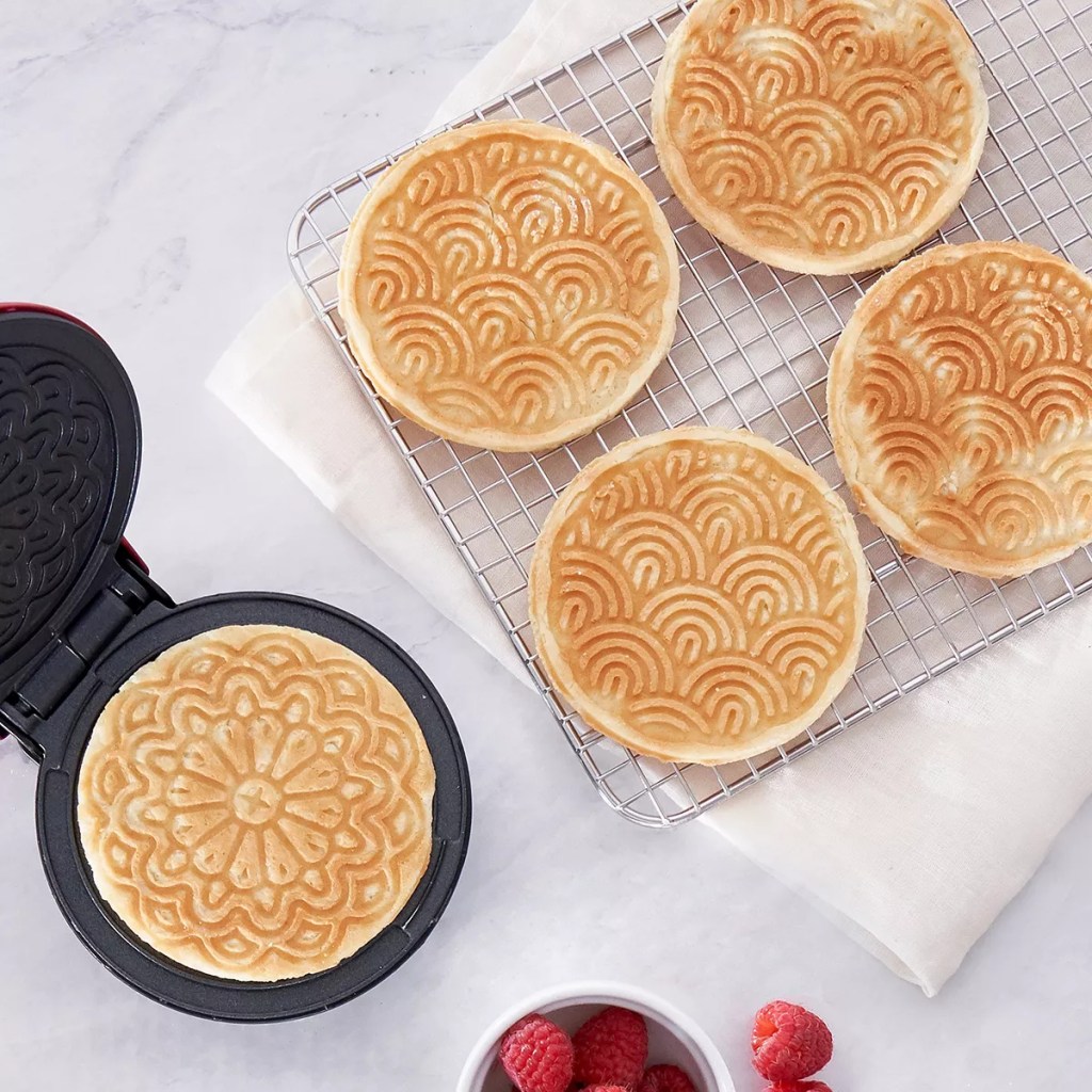 Pizzelle Maker near fresh made Pizzelle