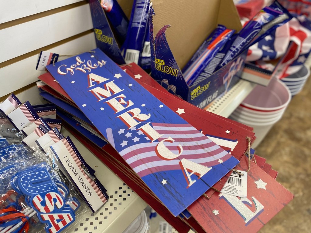 Dollar Tree Door Decor for July 4th