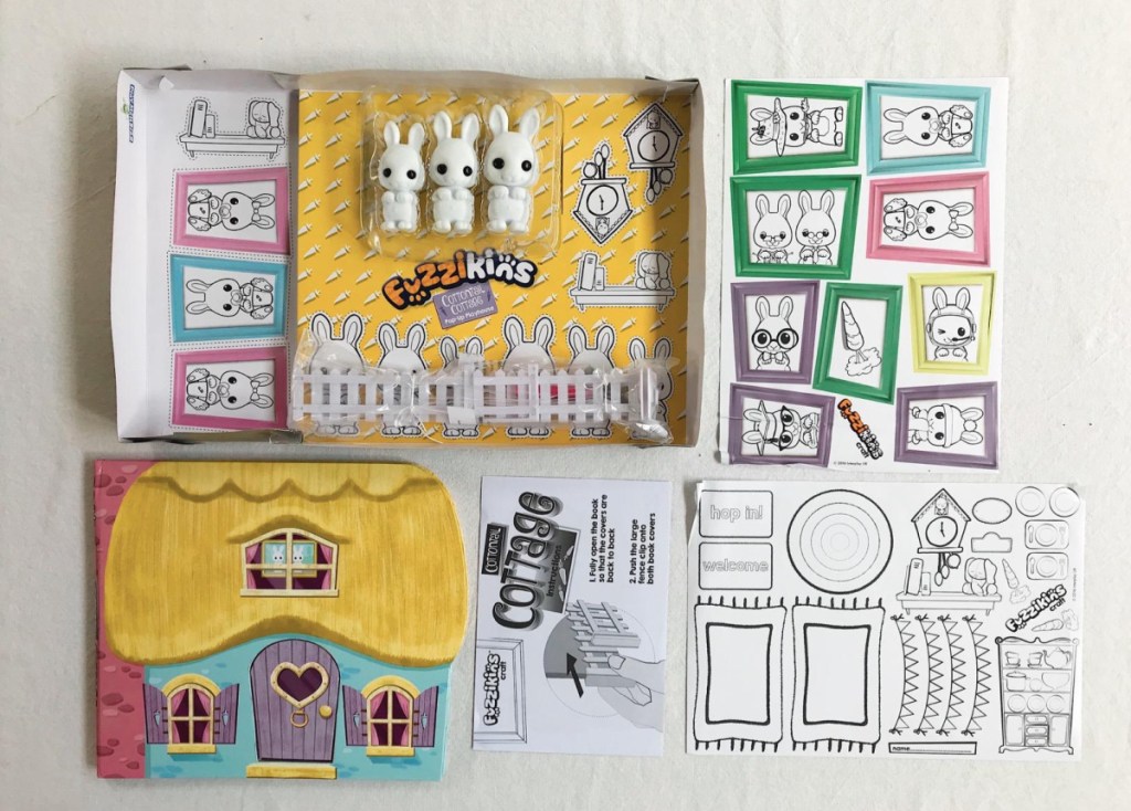 contents of a fuzzikins bunny craft kit