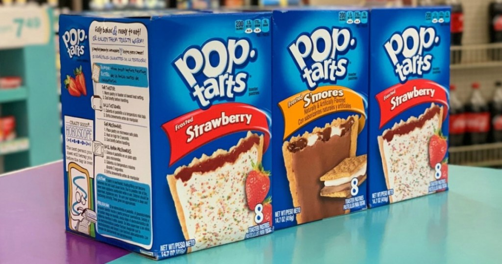 3 boxes of Kellogg's pop tarts