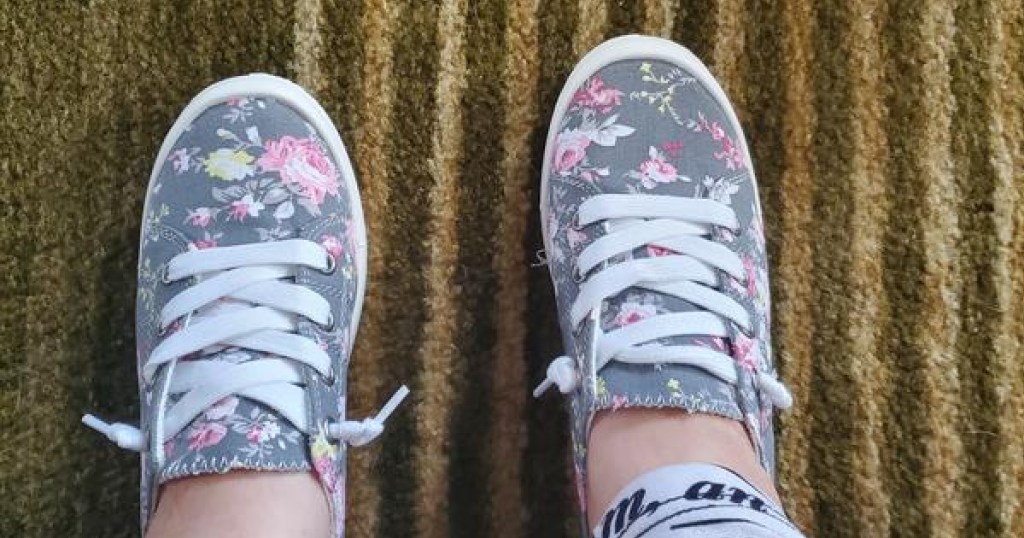 women's floral print sneakers