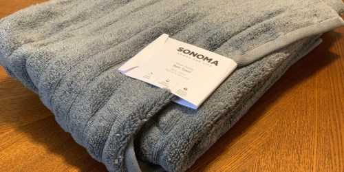 SONOMA Quick Dri Ribbed Bath Towels from $4.89 on Kohls.online (Regularly $14) | Great Reviews