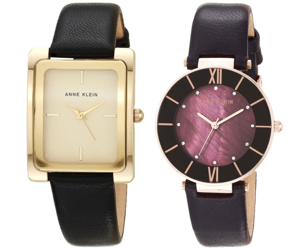 anne klein leather watches