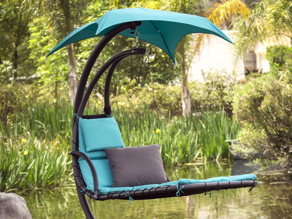 lounge chair with umbrella