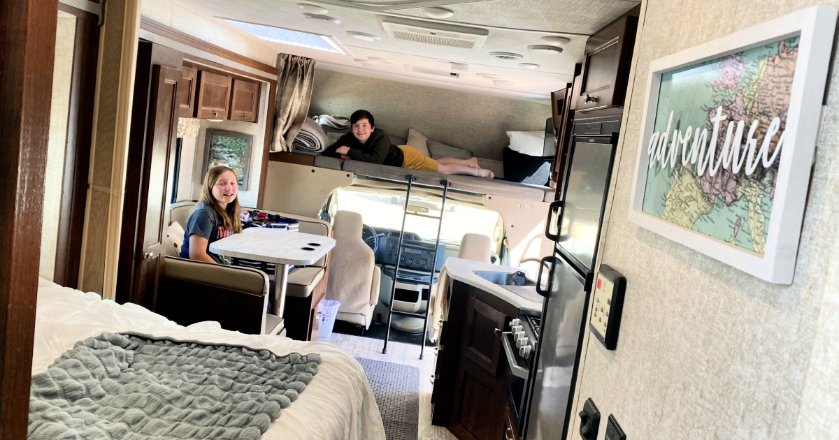 inside of RVShare camper