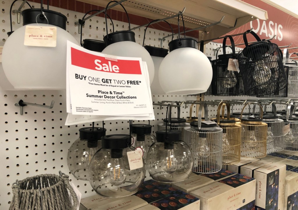 sale signage at joann