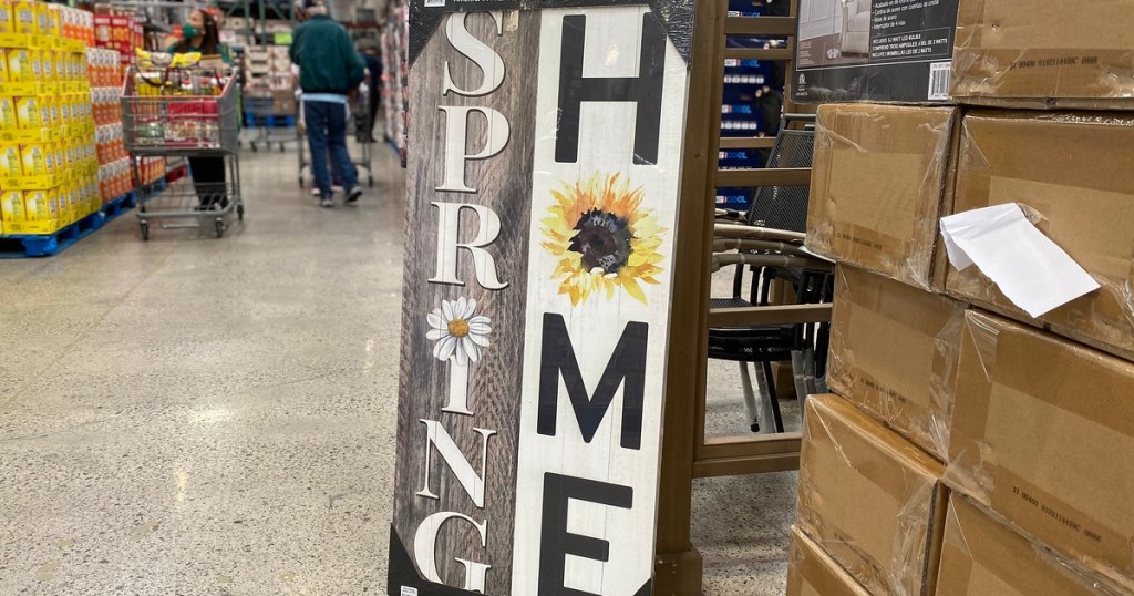 store display with porch signs